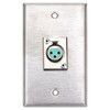 3 Pin XLR Female in Single Gang Wall Plate