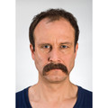 Kryolan Mustache Long (Style 09214) in Brown. Sold by Norcostco.