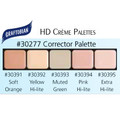 Graftobian HD Creme Palette Correctors - Light Color Chart
