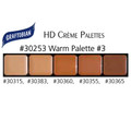 Graftobian HD Creme Palette Warm 3 Color Chart