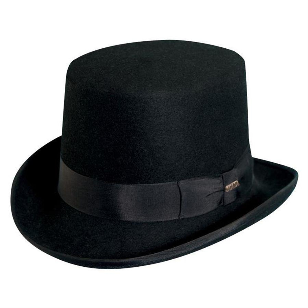 Wool Felt Black Top Hat - 5