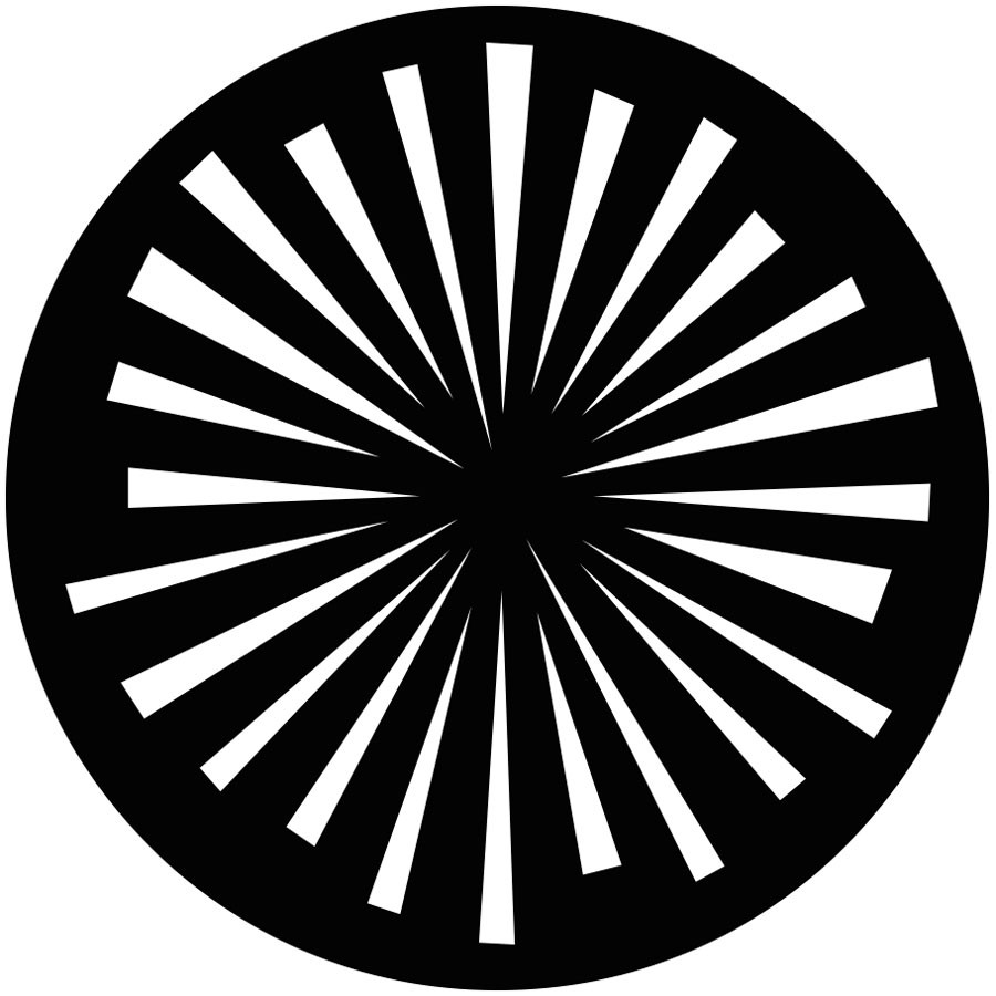 Gam Gobos Radial Lines 2 - GAM Gobo #638 - Norcostco