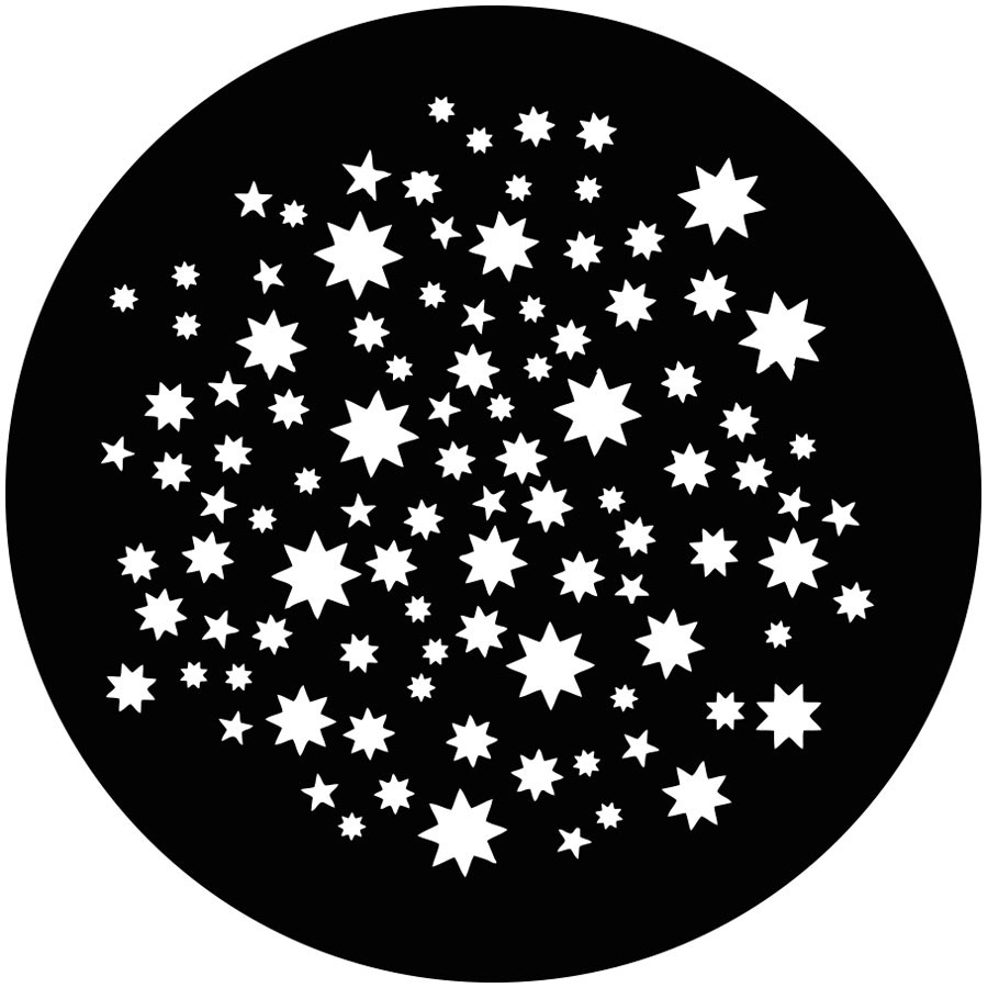 Solstar Gobos Stars on Stars - GAM Gobo #777. - Norcostco, Inc.