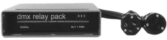 model: DMX1REL20A Front View with connectors