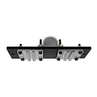 5.732 Double Spacer Plate shown with 2 Track Hanger Shorts & 1 Mega-Gridlock on top center.
(Track Hanger Halves, Mega-Gridlock Halves & Hardware Sold Separately)
