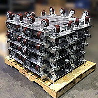 20.5/2-12/3 XL Mega-Truss Dollies stack very compactly.