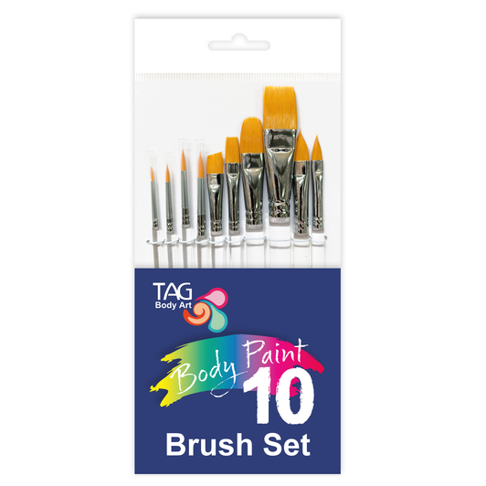 TAG Face and Body Paint 10pc Brush Set