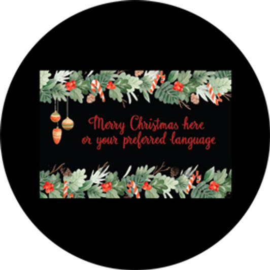 Holiday Garland with Custom Text - Rosco Glass Gobo #86821