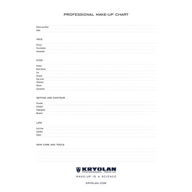 Kryolan Professional Make-up Charts