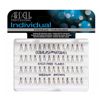 Ardell Professional Knot Free Flare Medium lashes in Brown (in packaging). Sold by Norcostco.