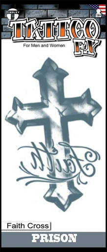 Tinsley Transfers Prison Tattoo - Faith Cross