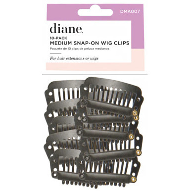Diane Snap-On Wig Clips Black Medium 10pk