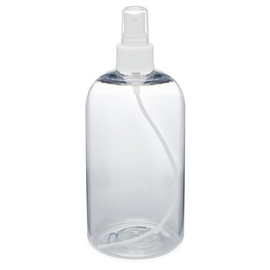 16oz Boston Round Spray Bottle Fine Mist
