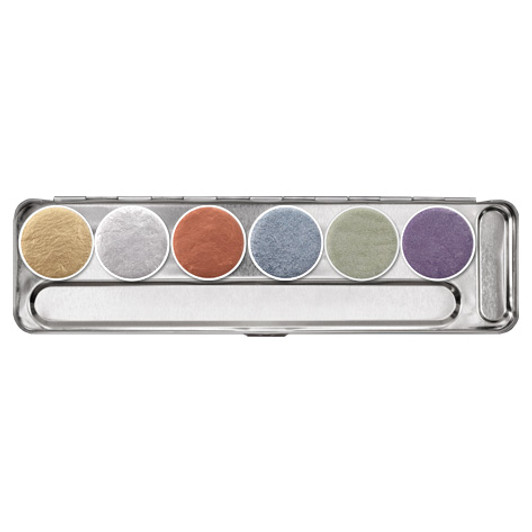 Kryolan Aquacolor Metallic Palette - 6 Color