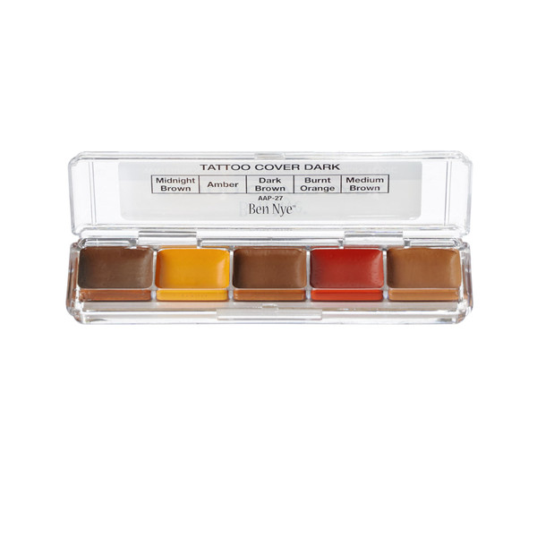 Ben Nye Tattoo Cover Dark Alcohol FX Palette