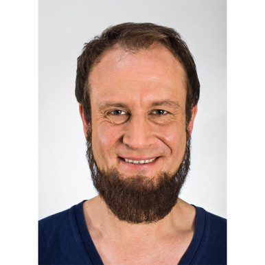 Kryolan Full Beard (Style 09236) in Brown. Sold by Norcostco.