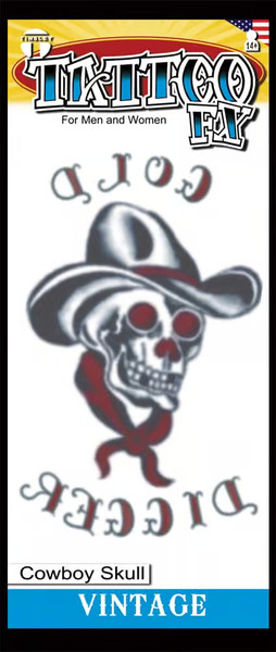 Tinsley Transfers Vintage Tattoo - 1910 Cowboy Gold Digger