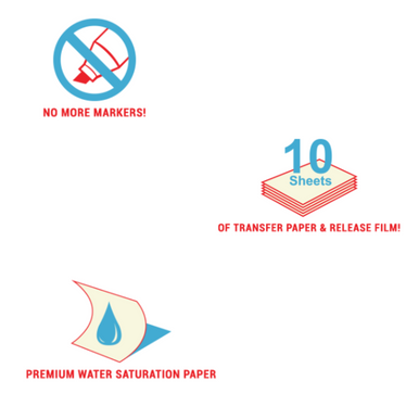 P.T.M. Water Slide Transfer & Release Film 12"x12" 10 Pack
