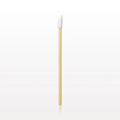 Flocked Doe Foot Lip Gloss Applicator Bamboo Handle 50pc