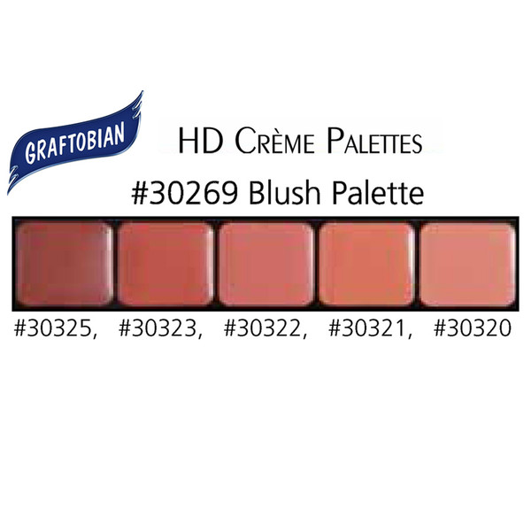Graftobian HD Creme Palette Blush Color Chart