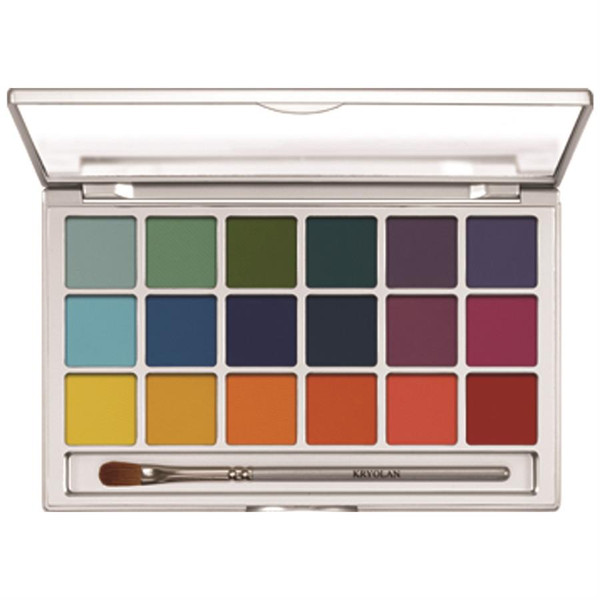 Kryolan 18 Color Eye Shadow Palette - Variety 2