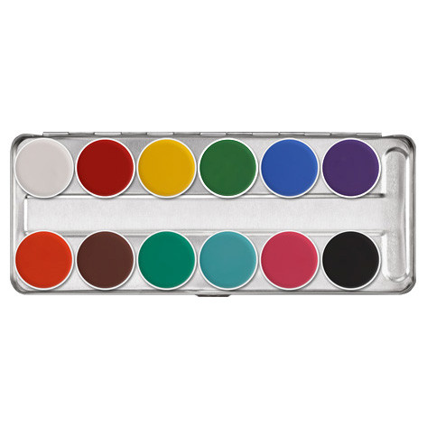Kryolan Aquacolor Palette - 12 Color