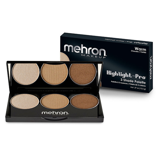 Mehron Highlight Pro 3 Color Warm Palette