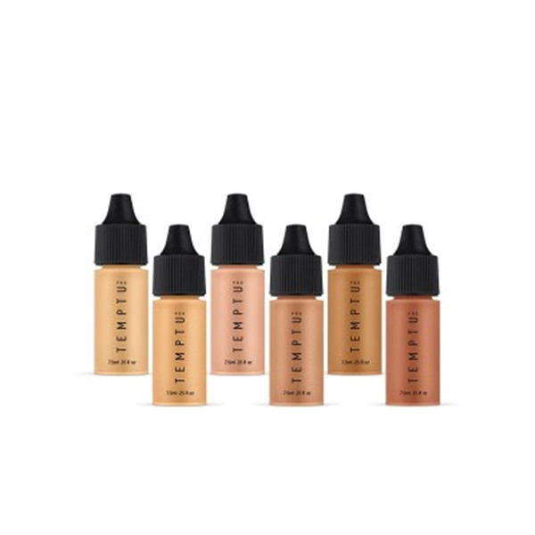 TEMPTU Perfect Canvas Hydra Lock Airbrush Foundation Kit-Medium/Tan 6 pack