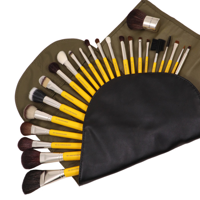 Bdellium Studio Luxury 24 pc. Brush Set with Roll Up Pouch