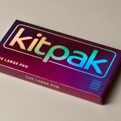 Kitpak Large Pans Set of 10 packaging. Sold by Norcostco.