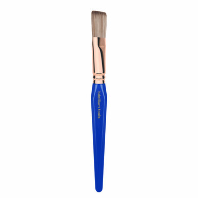 Bdellium Tools Golden Triangle Square Mask Brush 365 (angle view). Sold by Norcostco.