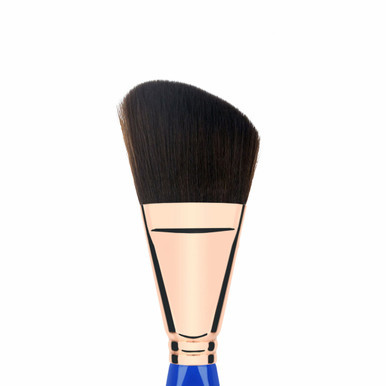 Bdellium Tools Golden Triangle Angled Face Brush 990 (close up). Sold by Norcostco.