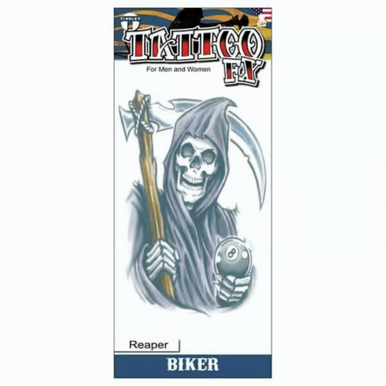 Tinsley Transfers Biker Tattoo - Reaper