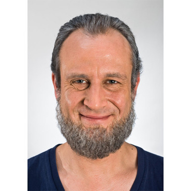 Kryolan Full Beard (Style 09235) in Salt n Pepper. Sold by Norcostco.