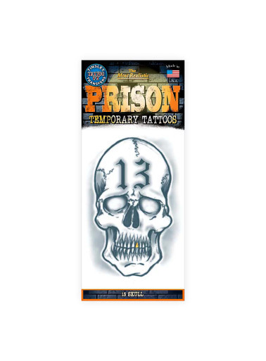 Tinsley Transfers Prison Tattoo - 13 Skull