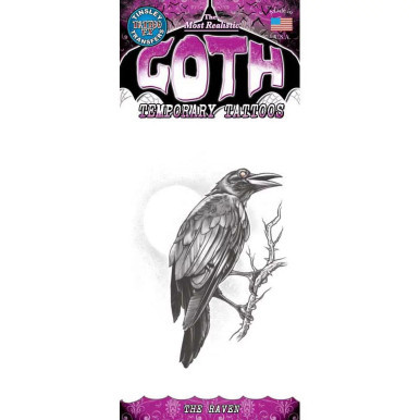 Tinsley Transfers Goth Tattoo - The Raven
