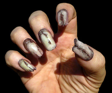 Dental Distortions Creepy Claws Undead (close up on hand). Sold by Norcostco.