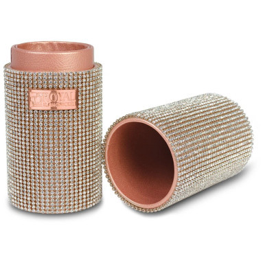 Royal & Langnickel Vanity Gem Brush Container in Rose Gold. Sold by Norcostco.