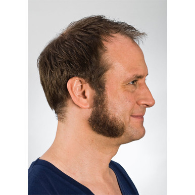 Kryolan Sideburns (Style 09223) in Brown. Sold by Norcostco.