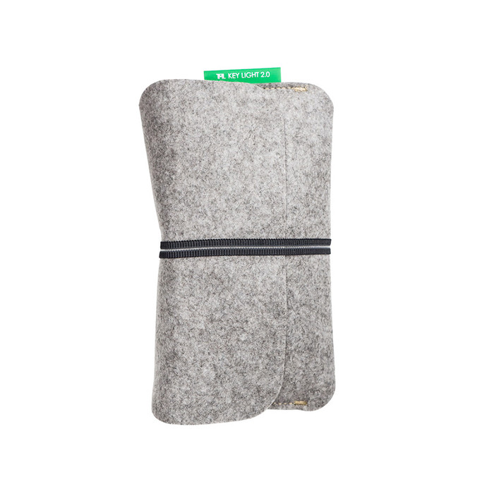 The Makeup Light Small Felt Storage Bag closed