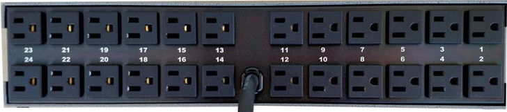 DMX24DIM-2U rear, with grounded outlets