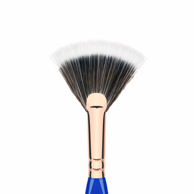 Bdellium Tools Golden Triangle Duo Fiber Fan Brush 925 (close up). Sold by Norcostco.