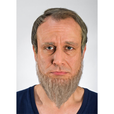 Kryolan Full Beard (Style 09237) in Grey. Sold by Norcostco.