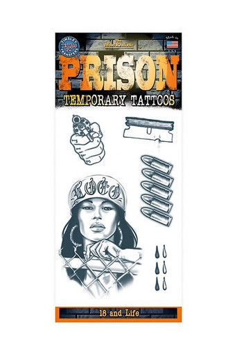 Tinsley Transfers Prison Tattoo - 18 and Life