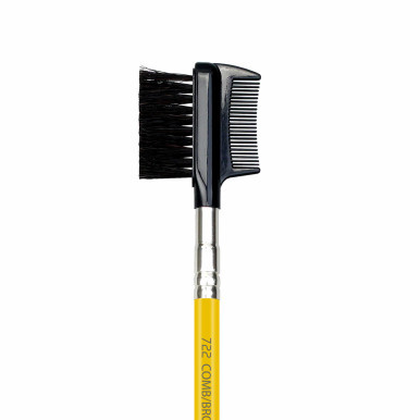Bdellium Tools Studio Comb/Brow Brush 722 (close up). Sold by Norcostco.