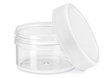 Clear Wide-Mouth Plastic Jar 1oz
