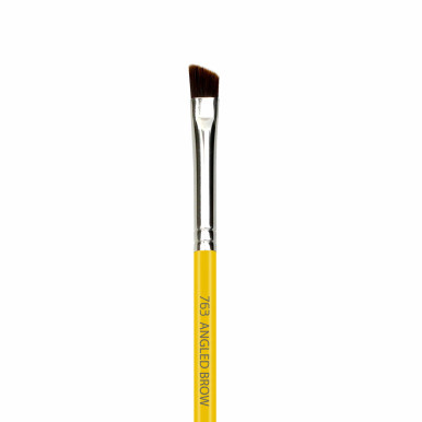Bdellium Tools Studio Angled Brow Brush 763 (close up). Sold by Norcostco.