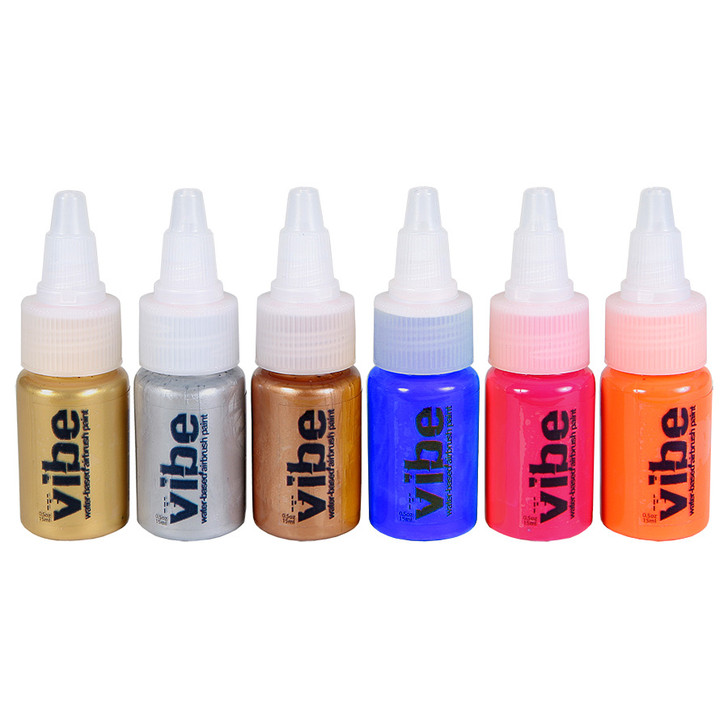 European Body Art Vibe Face Paint - Fluorescent/Metallic 6 Pack