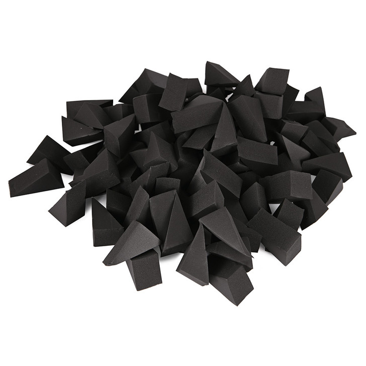 Non-Latex Sponge, Wedges 100 pc bag Black