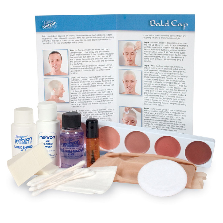 Mehron Bald Cap Kit with Makeup - Norcostco, Inc.